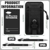 Bloc de notas impermeable de policía Cuaderno de bolsillo de 3x5 pulgadas con bolígrafo resistente a la intemperie impermeable y cubierta Cuaderno impermeable de 6 piezas