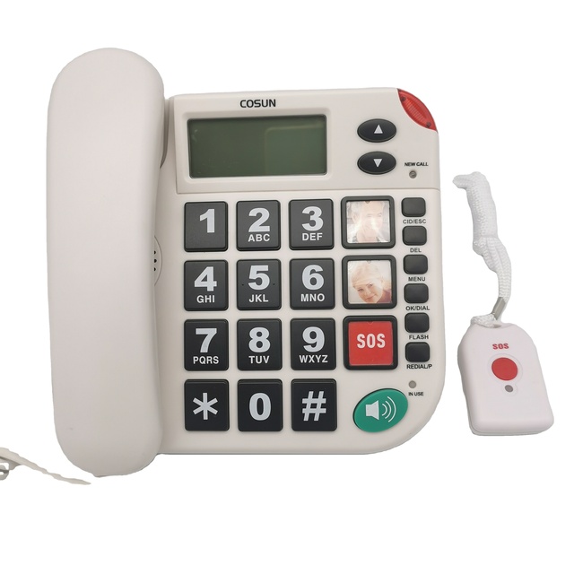 B600 OEM/ODM Seniors Big Button Phone Senioren Telefon with SOS Pendent Remote Control Emergency Phone