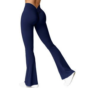 V-shaped Hip Yoga <b>Pants</b> Flare Leggings Women High Waist Wide Leg <b>Pants</b> Women Gym Fitness Sports Flared <b>Pant</b> <b>Dance</b> Trousers - Product Image 6