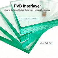 Verre laminé PVB ultra-clair 11,52, verre de sécurité super-clair avec intercouche PVB pour portes et fenêtres de balcon