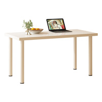 Table de bureau informatique simple, design minimaliste, bureau pour ordinateur portable, PC, jeux, établi, table de travail en bois blanc