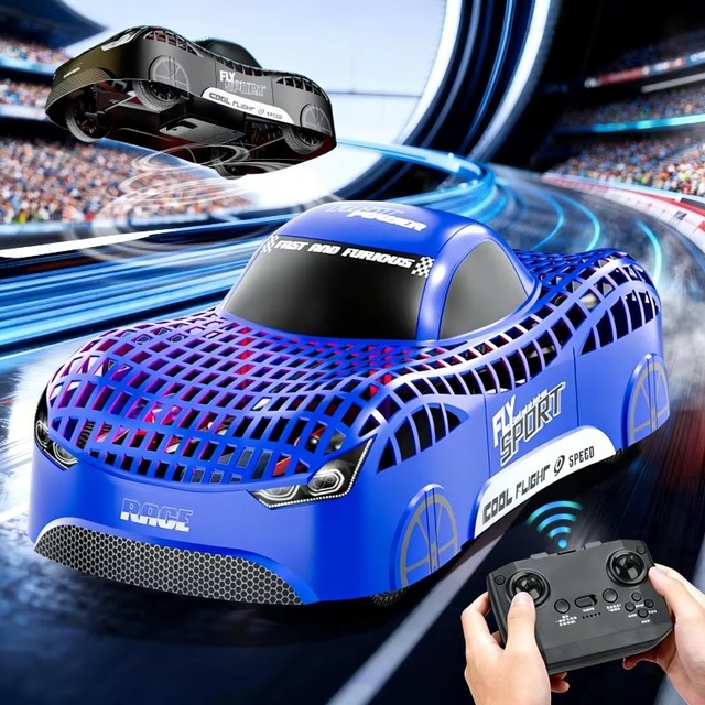 DWI Dowellin 2-in-1 Flying Car & Stunt RC Drone Quadcopter Toys Remote Control Drift Car and Cool Flying Car Toys for Kids Gift