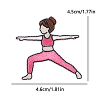Patchs brodés thermocollants « Pink Yoga Girl », diverses poses de yoga, méditation, fitness, appliqués pour casquettes de camionneur et vêtements