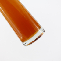 Bouteilles en verre rondes super silex taille étroite 500ml 700ml 750ml 1000ml pour paquet de vodka whisky tequila avec liège en bois