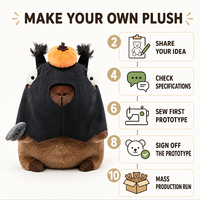 Peluche personnalisée Capybara en coton PP et polyester, brodée, tissu super doux, anti-stress, vente directe usine, OEM ODM
