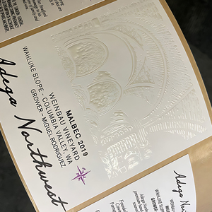 Tem nhãn rượu vang tự dính, tùy chỉnh, cao cấp, chất liệu giấy có vân, ép kim vàng - Product Image 3