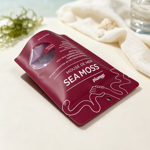 Pochette refermable personnalisée avec fenêtre transparente, en aluminium, pour emballage alimentaire, adaptée à 40g de poudre d'algues marines - Product Image 4