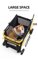 Vente en gros de chariots à chiens de luxe durables et légers à 4 roues, trolley grande capacité avec mailles réglables pour fenêtres