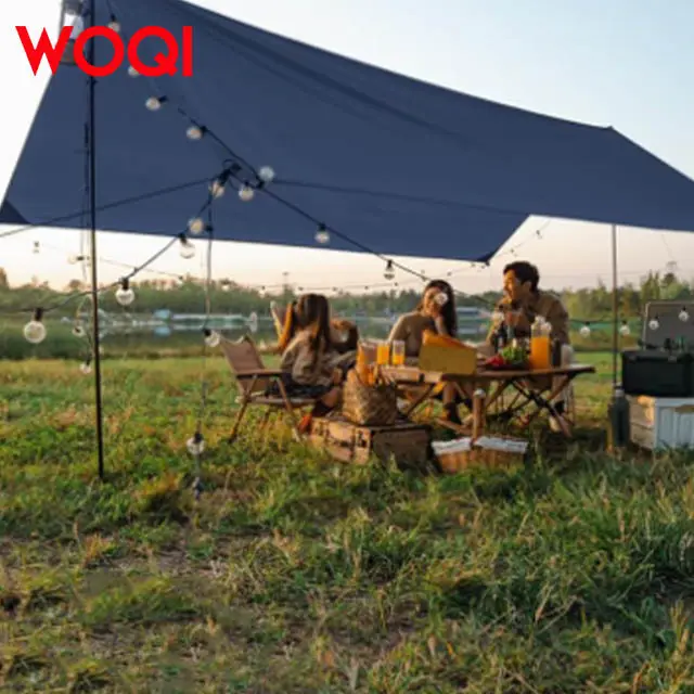 WOQI özelleştirilebilir Logo hafif su geçirmez çadır kamp çadır kumaş aile seyahat çadır