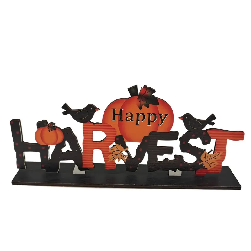 Красочная подвеска в виде слогана урожая, деревянная дверная вывеска из тыквы на Хэллоуин, для Дня благодарения