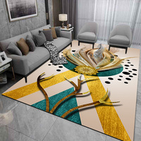 Tapis de couloir en velours or et diamant à motif design, fabriqué à la machine, antidérapant, lavable en machine, livraison rapide