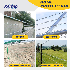 Vendita diretta in fabbrica-Filo spinato in acciaio zincato per isolamento esterno e barriera antifurto ad alta resistenza - Product Image 6