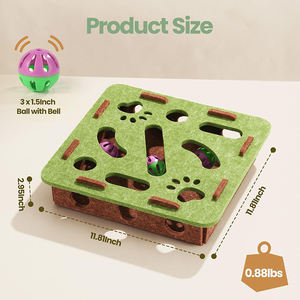 Juguete Interactivo para Gatos, Laberinto de Fieltro Suave, Caja de Juego para Gatitos, Juguete para Gatos para Jugar Solo, Divertido y Ejercicio - Product Image 3