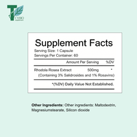 Capsules de Rhodiola Rosea OEM pour le soutien contre le stress, l'équilibre énergétique, la fonction immunitaire, non-OGM