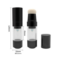 Bouteille de pompe de lotion sans air en plastique de luxe de 15ml vide cosmétique sans air avec manipulation de surface d'impression d'écran et pulvérisateur de pompe