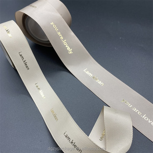 Harga pabrik pita hadiah OEM pita ukuran kustom Logo merek karya seni dicetak pita Satin pribadi Grosgrain - Product Image 1