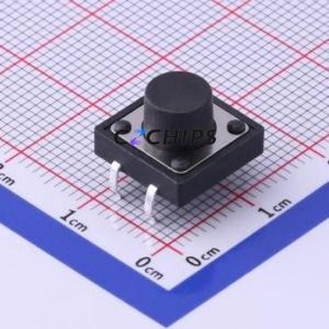 UK-B0224-G8-250 Tactile Switch Through hole-4P,12x12mm Switch Single Pole Single Throw Round Button 2.5N Through Hole - Product Image 1