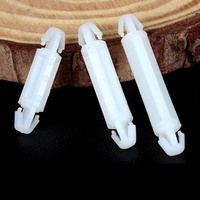 100 Uds. Separador de placa fija PCB de nailon blanco, soporte espaciador PWB de ~ 25mm para placa de PC aislante, tipo de pasadores de enganche de columna