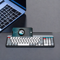 3-Mode 2.4G mavi diş kablosuz Mini USB klavye ve fare Combo şarj edilebilir Windows yeni tüm bilgisayarlar telefonları tabletler destekler