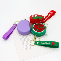 Porte-monnaie en silicone avec logo personnalisé, porte-clés, pendentif mignon de dessin animé pour sac à dos, mini pochette de rangement pour écouteurs et monnaie, souvenir pour enfants