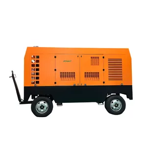 DENAIR new high pressure diesel mobile screw air compressor with large Air Tank