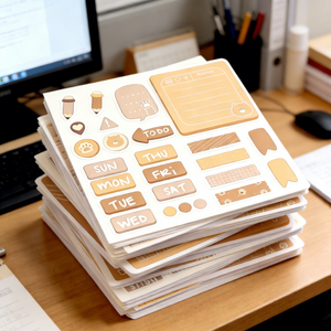 Pegatina Personalizada Kiss Cut para Decoración de Diarios, Libros y Calendarios, Hoja de Pegatinas Ecológicas para Cuadernos - Product Image 1