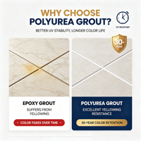 Mastic-colle polyuréthane à séchage rapide pour carrelage céramique, étanche et anti-moisissure, double cartouche, pour joints de sol de salle de bain, OEM
