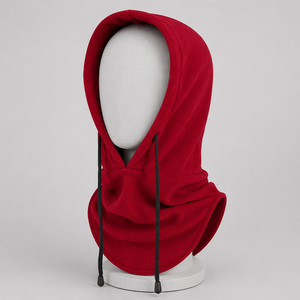 Cagoule de voyage en polaire épaisse, thermique, coupe-vent, avec cordon de serrage, masque de <span class=keywords><strong>ski</strong></span> intégral, protection du <span class=keywords><strong>cou</strong></span> pour hommes et femmes - Product Image 1