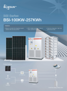ระบบไฮบริดโซลาร์เซลล์ 100kW 150kW 300kW 500kW สามเฟส พร้อมแบตเตอรี่ลิเธียมไอออน แบบออลอินวันในตู้เดียว - Product Image 3