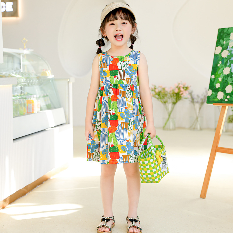 Colorful animal cotton skirt