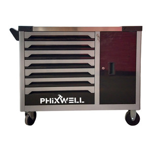 ตู้เก็บของโลหะ PHIXWELL พร้อมลิ้นชัก 7 ช่อง ตู้เก็บเครื่องมือพร้อมล้อเลื่อน และเครื่องมือช่างมืออาชีพ - Product Image 3