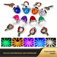 Feux de position latéraux bicolores de 1,25 pouce en forme de pastèque pour camions et remorques, lampe d'avertissement, feux de gabarit décoratifs