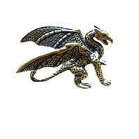 Maison Feng Shui Décoration Rétro En Laiton Massif Ptérosaure Dragon Petite Statue Ornement De Bureau Figurines De Bête Mythique Chinoise
