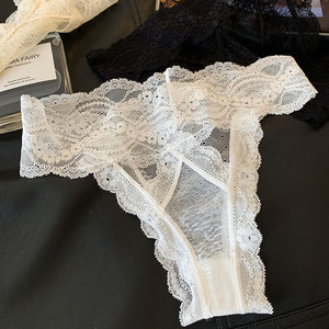 Wholesale <b>Women</b> Lace <b>Thong</b> Low Waist Floral Eyelash Lace Sheer Mesh Breathable Ladies Sexy Lingerie T-back <b>Underwear</b> OEM ODM - Product Image 5