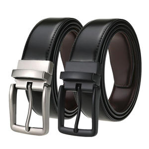 पुरुषों के वास्तविक चमड़े के बेल्ट पिन बकल बेल्ट प्रतिवर्ती घूर्णन व्यापार बेल्ट - Product Image 1