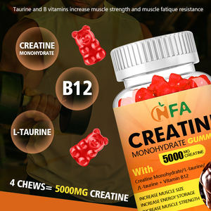 OEM/ODM Creatina Monohidrato Gummies 5000mg con L-Taurina Vitamina B12 Aumenta el almacenamiento de energía Suplemento dietético - Product Image 6