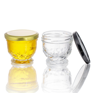 Pot en verre vide transparent de 100 ml à large ouverture avec couvercles métalliques pour confiture, nourriture pour oiseaux et <span class=keywords><strong>caviar</strong></span> - Vente en gros - Product Image 4