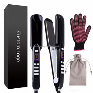 Fer à lisser et bigoudi électrique portable 450 °F 2 en 1 Planchas De Cabello fer plat ionique professionnel pour un usage domestique familial - Product Image 5