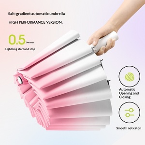 Sombrilla de Sol Automática con Doble Capa y Protección UV, Sombrilla Negra de Doble Uso para Hombre, Venta al por Mayor - Product Image 2