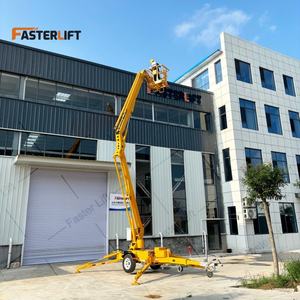 Plataforma de trabajo aéreo de elevación de pluma montada en remolque telescópico directo de fábrica de 12M a 22M - Product Image 1