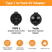 Adaptateur de chargeur Tesla compatible avec les modèles 3/Y/S/X, prise et entrée SAE J1772 en matériau ABS résistant
