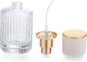 Flacon pulvérisateur de parfum cylindrique en verre transparent vide avec bouchon à vis, rechargeable, pour voyage, 30ml 50ml 100ml, personnalisable avec logo, offre spéciale - Product Image 6