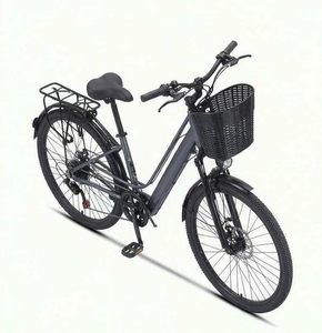 จักรยานไฟฟ้าสำหรับผู้ใหญ่ รุ่น City Bike แบตเตอรี่ลิเธียม 36V10ah มอเตอร์ฮับหลัง 7 สปีด เบรกดิสก์ เหมาะสำหรับการเดินทางในเมือง - Product Image 4