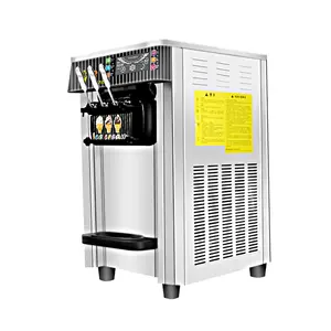 100KG JuanMing merek mesin es krim tiga rasa Desktop kerucut tampilan komersial mesin Yogurt beku makanan ringan toko
