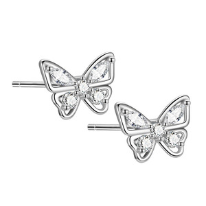 Eleganti Orecchini a Perno a Forma di Farfalla, Stile Coreano Minimalista, Gioielli da Donna alla Moda per Uso Quotidiano, Regalo Chic - Product Image 1