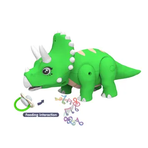 מיני דינוזאור צעצוע עם אור מוסיקה האכלת אינטראקציה הליכה חשמלי בעלי חיים דינוזאורים צעצועים