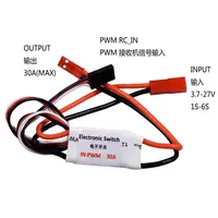 Nouvel Arrivage Interrupteur Électronique RC 30A à Courant Élevé 3.7 à 27V, Contrôlé par Récepteur, pour Drone, Pompe et Systèmes de Modélisme Aéronautique
