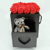 Boîte à fleurs carrée personnalisable de haute qualité en matériaux recyclés, en papier rigide enduit, avec finition brillante