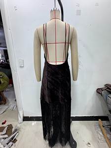 TAOP&ZA Abito Invernale 2025 Nuovo da Donna <span class=keywords><strong>Senza</strong></span> <span class=keywords><strong>Maniche</strong></span> Aderente Sexy con Schiena Scoperta e Nappe 9681871 - Product Image 4