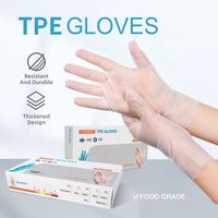 Guantes Híbridos Finos de TPE para Limpieza de Mascotas, Resistentes al Agua, Transparentes, para Cocina, Barbacoa, Jardín, con Pantalla Táctil
